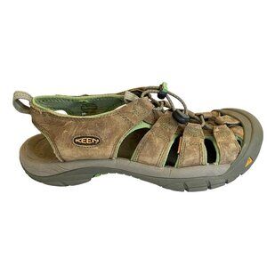 Keen Newport Sandals Womens US 10 EU 40.5 Brown Leather Green Water Shoes